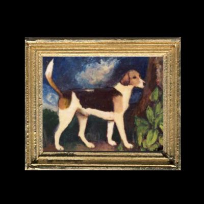 Foxhound Miniature Painting Dollshouse