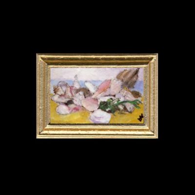 Seashells Miniature Beach Still Life Painting Dollshouse