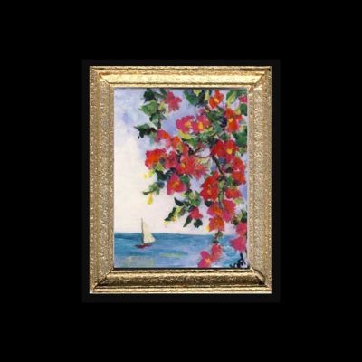 Bougainvillea by the Sea Dollshouse Painting