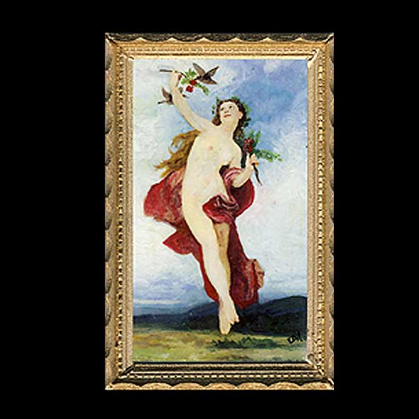 Hemera : Dollshouse Miniature Painting after Bouguereau