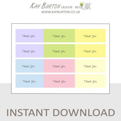 multicoloured Thank you sentiments