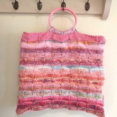 Unique Pink Shopping Bag Ring Handle